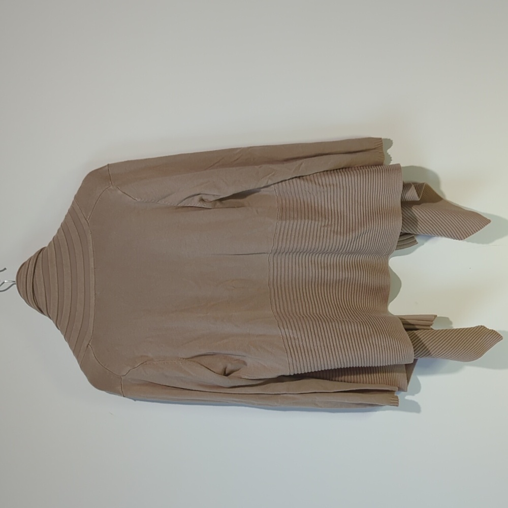 George Beige Open Front Ribbed Cardigan - Picture 2 of 6